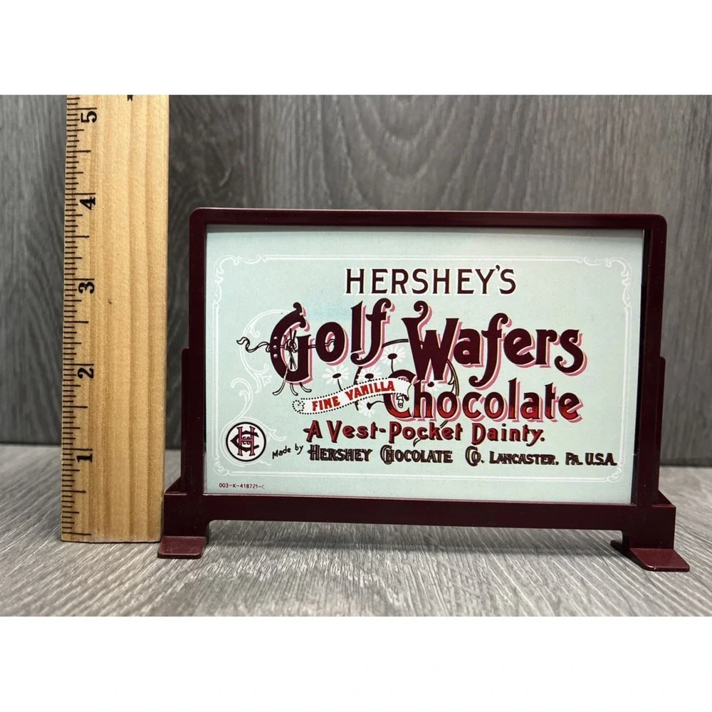 Vintage 1992 Hershey's Golf Wafers Chocolate Advertising Sign K-Line Trains